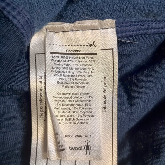 Smartwool Insulated Quilted F21 Wool Blend Winter Pockets Stretch Blue L Skirt - Picture 10 of 12